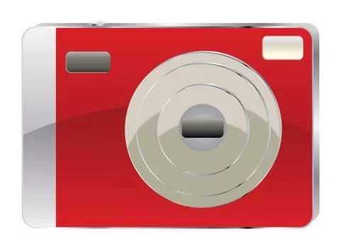Red digital camera 스톡 일러스트