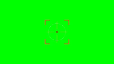 Red digital camera viewfinder overlay isolated on a vibrant green screen ba.. Stock Footage 340268381