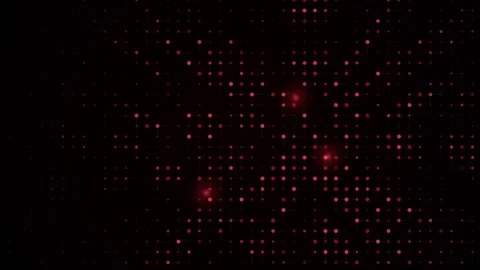 Red digital grid. Futuristic tech loop. Stock Footage 341422323