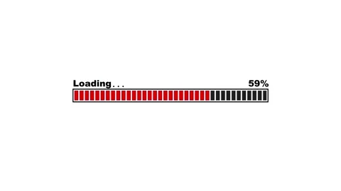 Red digital loading progress bar on white background high quality 4K stock .. Video stock 337891254