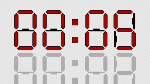 Red Digital Numbers Countdowns On Alpha Stock Footage 303519665