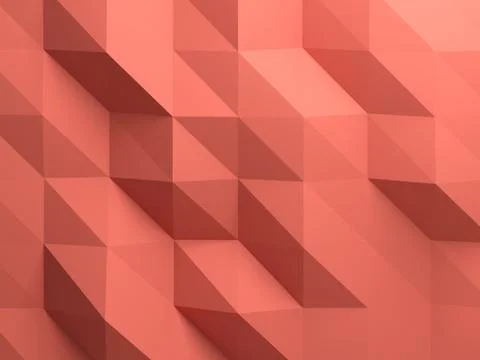 Red digital polygonal pattern. Abstract Stock Illustration