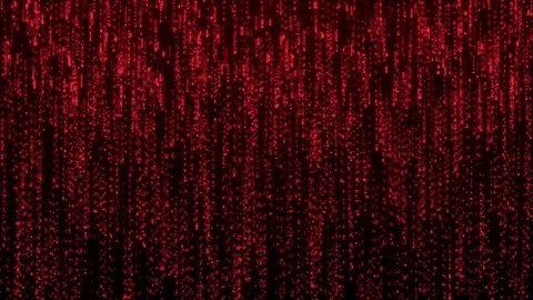 Red Digital Rain Matrix Code Falling Particles Background Stock Footage 337879899