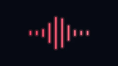 Red Digital Soundwave on Black Background Stock Footage 342989780