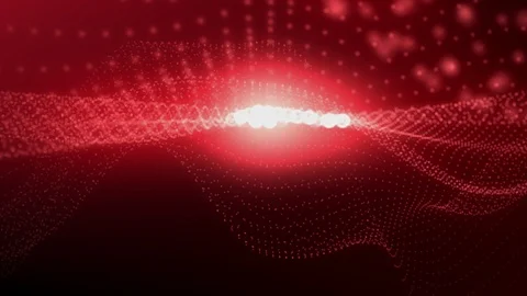 Red Digital Space Particles Background 4k Stock Footage 89877648