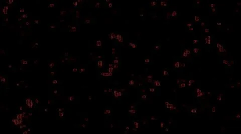 Red digital square circuit modern animated background Illustrazione stock