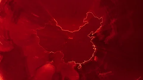 Red Digital Stylised World Map Country Zoom Colombia Stock Footage 279005761