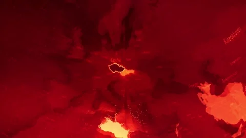 Red Digital Stylised World Map Country Zoom Czechia Stock Footage 279005774