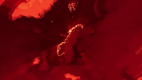 Red Digital Stylised World Map Country Zoom Norway Stock Footage 279008915