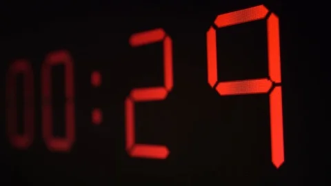 Red Digital Timer Stock Footage 104140590