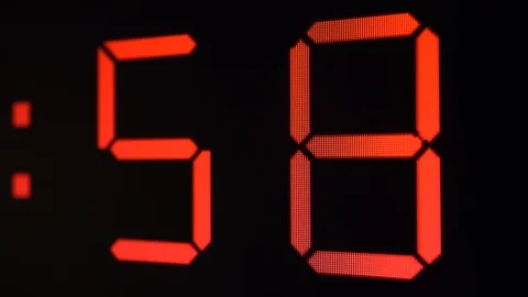 Red Digital Timer Stock Footage 104140941