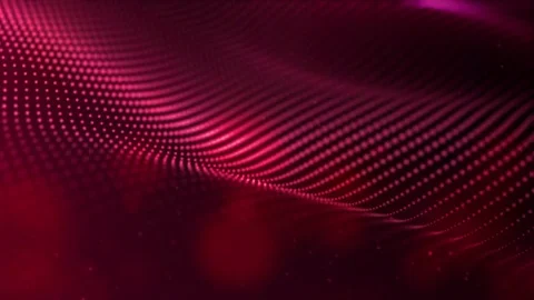Red Digital Wave particles Flow Stock Footage 73034760