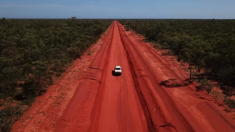 Red dirt road Stock Footage 106393290