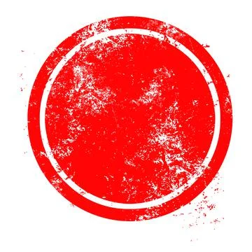 Red dirty blank stamp isolated on white background vector illustration Stock Illustration