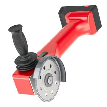 Red Disc Grinder, angle grinder. 3D rendering イラスト素材