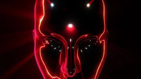 Red Disco Face Stock-Footage 263031565