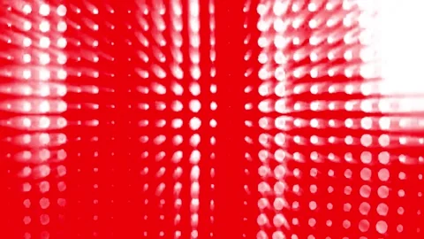 Red Disco Light Dots Background | Glowing Particles Moving Horizontally Stock Footage 320415731