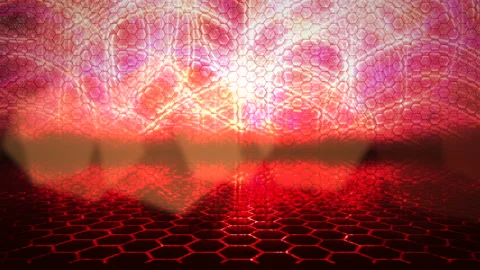 Red disco lights on stage 動画素材 209783502