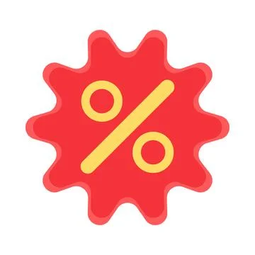 Red discount tag flat illustration イラスト素材