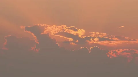 The red disk of the rising sun comes out... | Stock Video | Pond5