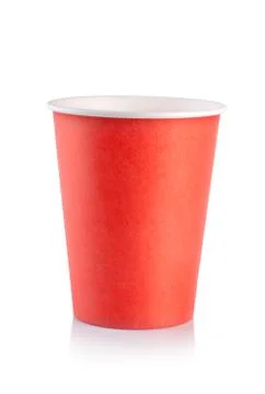 Red disposable cup Stock Photos