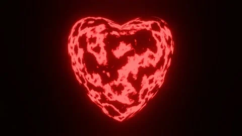 Red Distortion Rotating Heart in a Seamless Loop. Perfect for Valentine's Day. Stock Footage 231346506