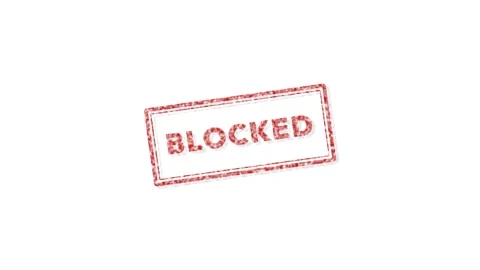 Red Distressed Blocked Rubber Stamp on White Background 4K Vídeo Stock 339029180