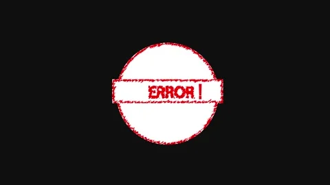 Red distressed circular stamp with the word ERROR in a rectangular banner e.. Stock Footage 321861095