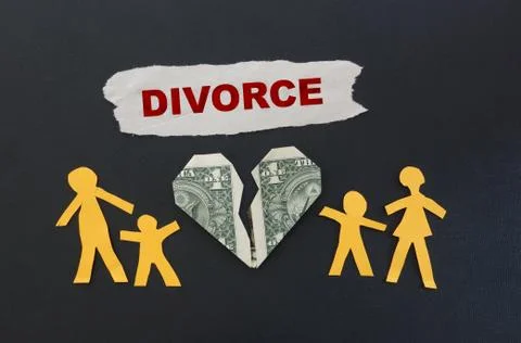 Red divorce text Stock Photos