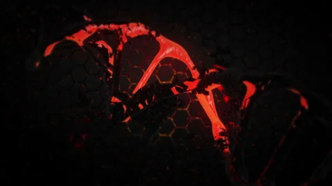 Red DNA in a 3D animation Stock Footage 235634515