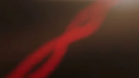 Red DNA chain slow 3d animation Stock Footage 76032766