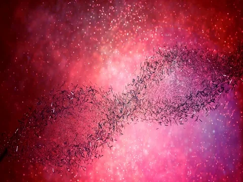 Red DNA helix Stock Footage 81486371