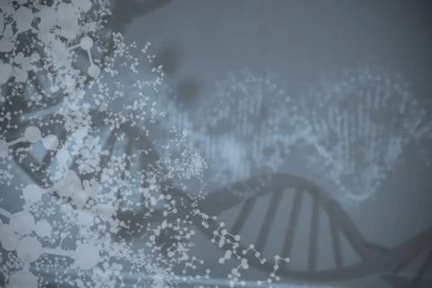 Red dna pattern on screen Stock Photos