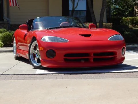 Red Dodge  Viper Fotos de archivo