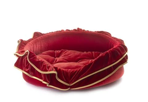 Red dog bed Foto stock