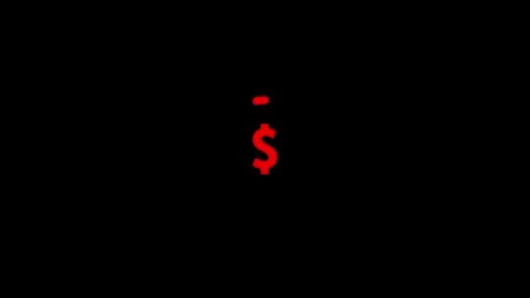 Red Dollar Arrow Growth Icon Stock Footage 333154029