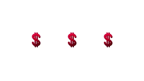 Red dollar sign falling down animation on white background, for financial g.. Stock Footage 344857253