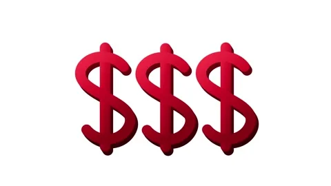 Red dollar signs swinging on strings animation for financial growth and mar.. Stock-Footage 344857243