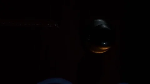 Red door handle being lit with blazing hot fire flames, close up shot Vidéo 106319083