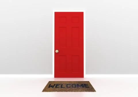 Red door Stock Illustration