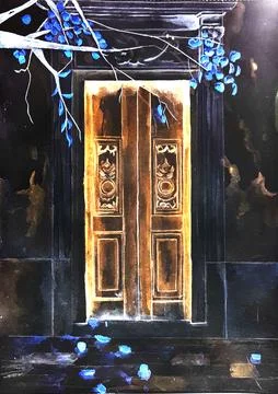 Red door Stock Illustration