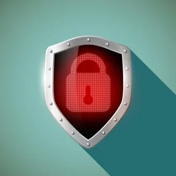 Red door lock Stock Illustration