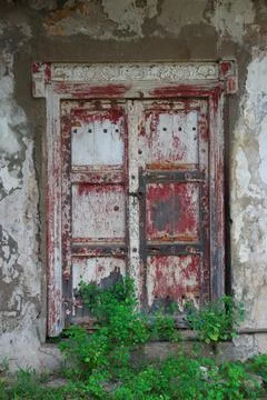 Red Door of Old Stock Photos