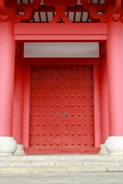 Red door Stock Photos