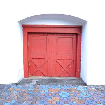 Red door. Foto stock