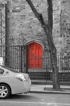 Red door Stock Photos