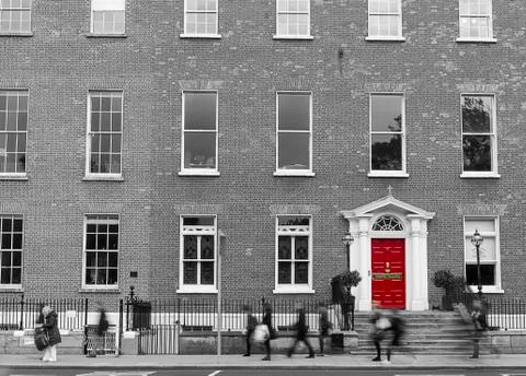 Red door Foto stock