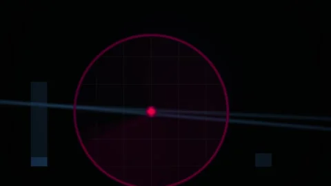 Red dot in a red circle. Stock Footage 340041147
