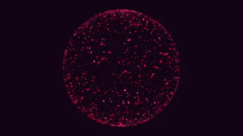 Red dot sphere glowing against dark background Vídeos de archivo 300747694
