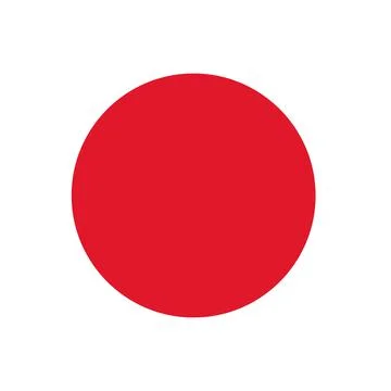 Red dot on white background simple vector illustration vector design element Stock Illustration